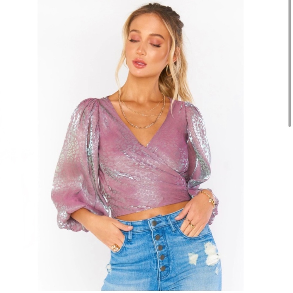 Show Me Your Mumu Joplin Top in Cheetah Organza